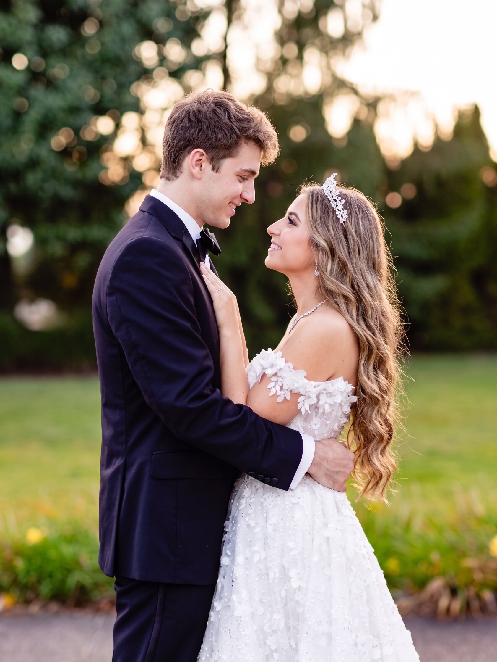 A couple on their wedding day