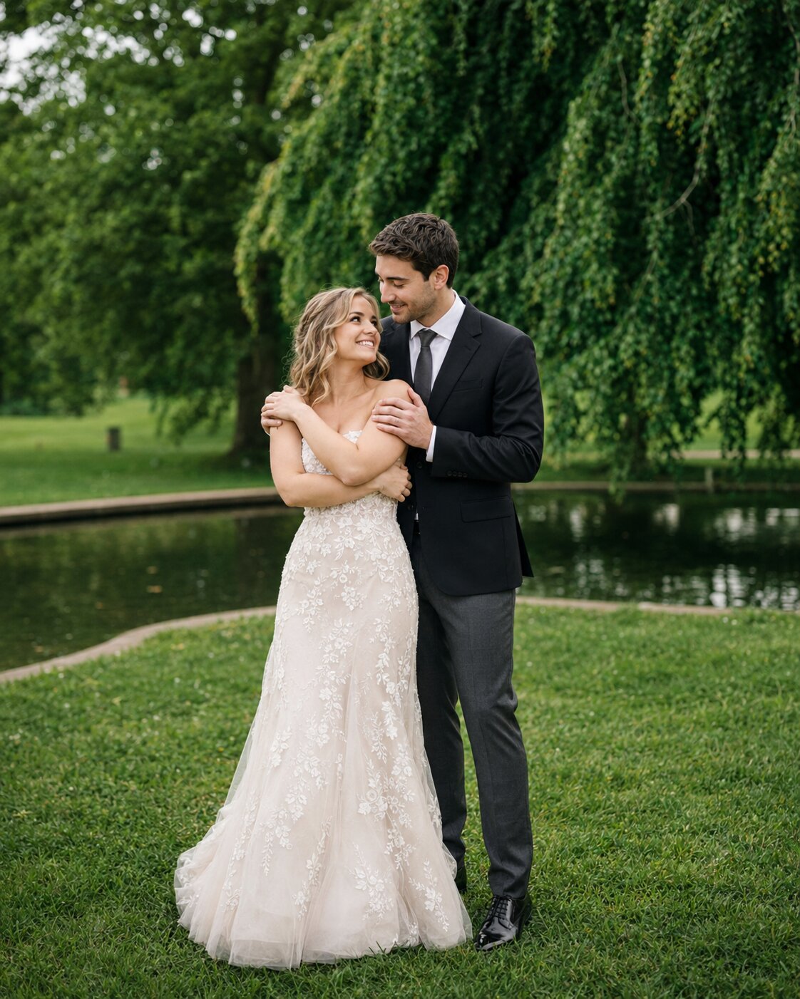 Cora and James on their wedding day