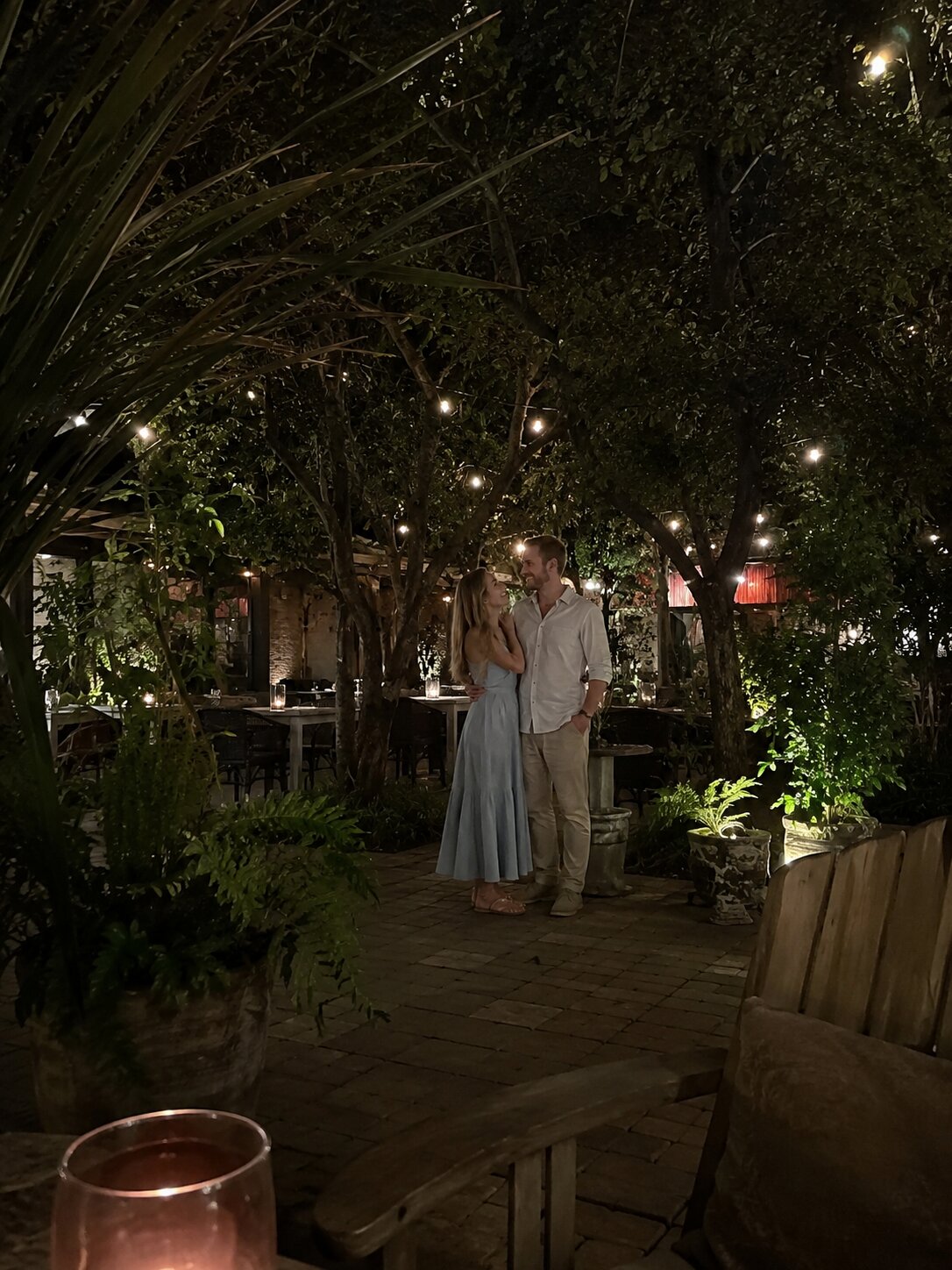The honeymoon — a quiet evening away together